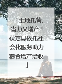 土地托管、省力又增产！获嘉县依托社会化服务助力粮食增产增收