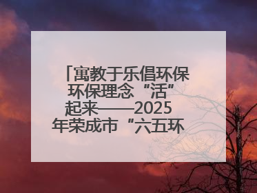寓教于乐倡环保 环保理念“活”起来——2025年荣成市“六五环境日”宣传活动圆满举行
