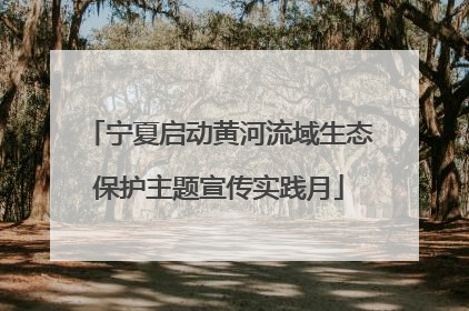 宁夏启动黄河流域生态保护主题宣传实践月