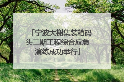 宁波大榭集装箱码头二期工程综合应急演练成功举行