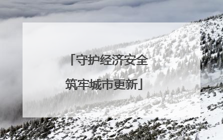 守护经济安全 筑牢城市更新