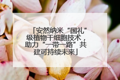 安然纳米“国礼”级植物干细胞技术，助力“一带一路”共建可持续未来
