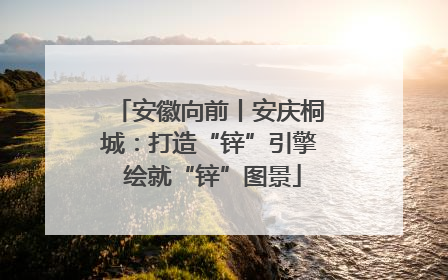 安徽向前丨安庆桐城：打造“锌”引擎 绘就“锌”图景