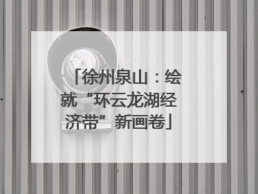 徐州泉山：绘就“环云龙湖经济带”新画卷