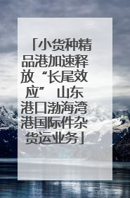 小货种精品港加速释放“长尾效应” 山东港口渤海湾港国际件杂货运业务