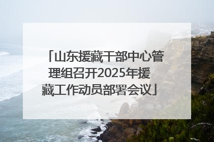 山东援藏干部中心管理组召开2025年援藏工作动员部署会议