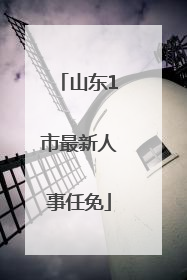 山东1市最新人事任免