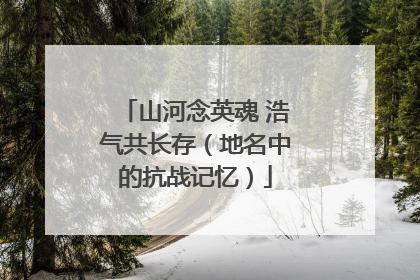 山河念英魂 浩气共长存（地名中的抗战记忆）