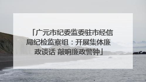 广元市纪委监委驻市经信局纪检监察组：开展集体廉政谈话 敲响廉政警钟