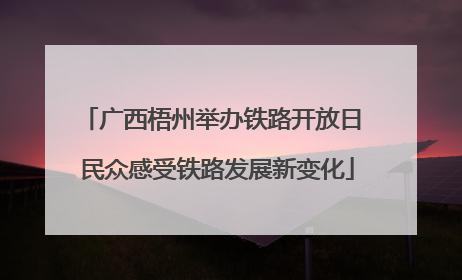 广西梧州举办铁路开放日 民众感受铁路发展新变化