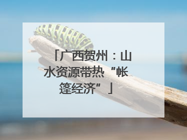 广西贺州：山水资源带热“帐篷经济”