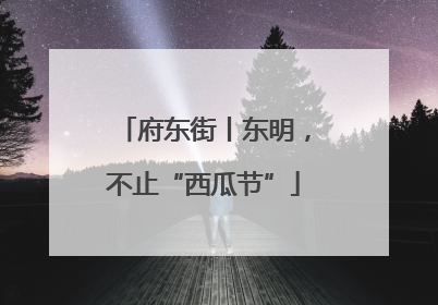 府东街丨东明，不止“西瓜节”