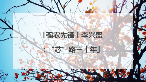 强农先锋丨李兴盛：“芯”路三十年
