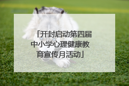 开封启动第四届中小学心理健康教育宣传月活动