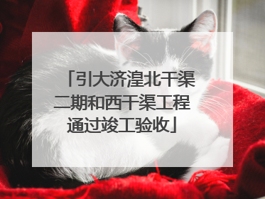 引大济湟北干渠二期和西干渠工程通过竣工验收