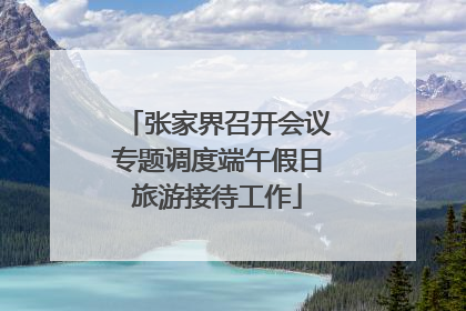 张家界召开会议专题调度端午假日旅游接待工作