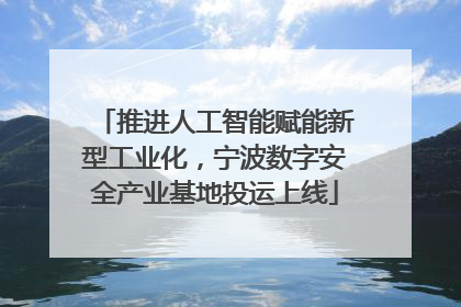 推进人工智能赋能新型工业化，宁波数字安全产业基地投运上线