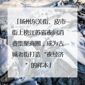 扬州东关街、皮市街上榜江苏省夜间消费集聚商圈，成为古城老街打造“夜经济”的样本