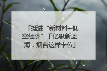 挺进“新材料+低空经济”千亿级新蓝海，烟台这样卡位