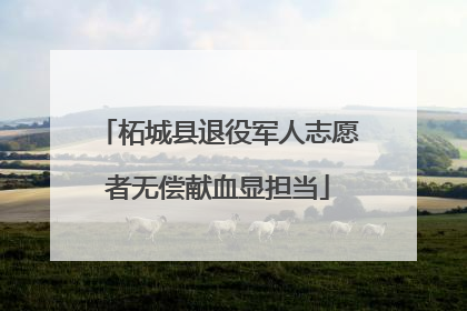 柘城县退役军人志愿者无偿献血显担当
