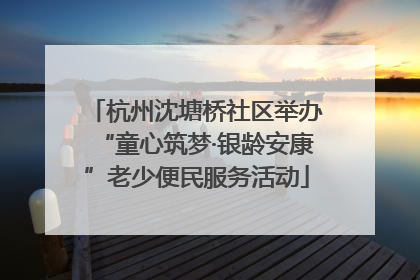 杭州沈塘桥社区举办“童心筑梦·银龄安康”老少便民服务活动