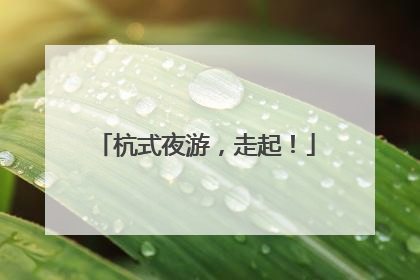 杭式夜游，走起！