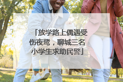 放学路上偶遇受伤夜鹭，聊城三名小学生求助民警