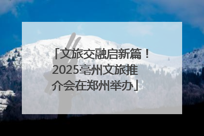 文旅交融启新篇！2025亳州文旅推介会在郑州举办