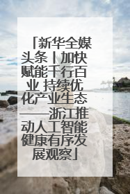 新华全媒头条丨加快赋能千行百业 持续优化产业生态——浙江推动人工智能健康有序发展观察