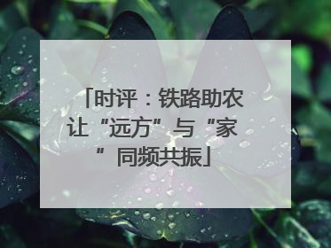 时评：铁路助农让“远方”与“家”同频共振