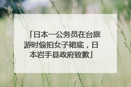日本一公务员在台旅游时偷拍女子裙底，日本岩手县政府致歉