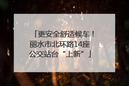 更安全舒适候车！丽水市北环路14座公交站台“上新”