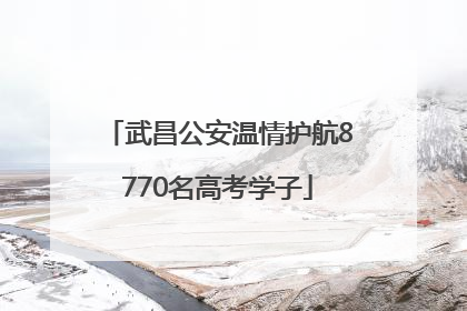 武昌公安温情护航8770名高考学子
