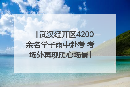 武汉经开区4200余名学子雨中赴考 考场外再现暖心场景