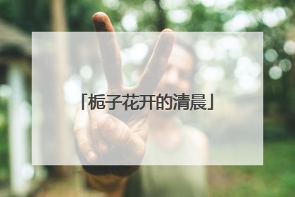 栀子花开的清晨