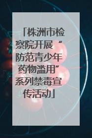 株洲市检察院开展“防范青少年药物滥用”系列禁毒宣传活动