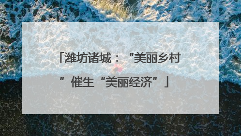 潍坊诸城：“美丽乡村”催生“美丽经济”