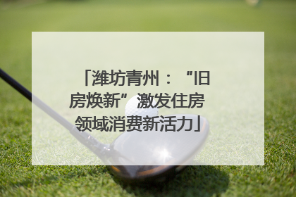 潍坊青州：“旧房焕新”激发住房领域消费新活力