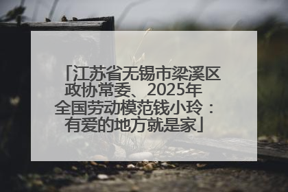 江苏省无锡市梁溪区政协常委、2025年全国劳动模范钱小玲：有爱的地方就是家