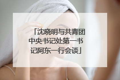 沈晓明与共青团中央书记处第一书记阿东一行会谈