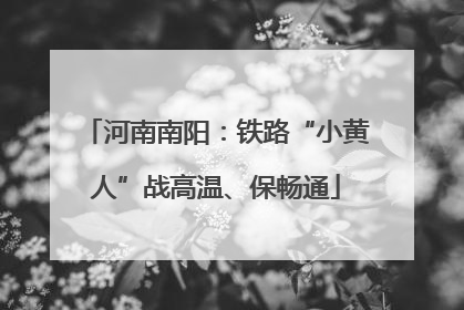河南南阳：铁路“小黄人”战高温、保畅通