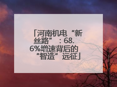 河南机电“新丝路”：68.6%增速背后的“智造”远征