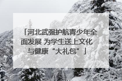 河北武强护航青少年全面发展 为学生送上文化与健康“大礼包”