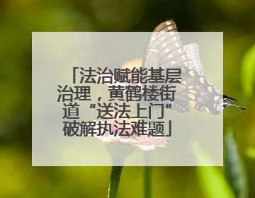 法治赋能基层治理，黄鹤楼街道“送法上门”破解执法难题