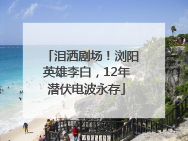 泪洒剧场！浏阳英雄李白，12年潜伏电波永存
