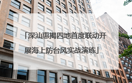 深汕惠揭四地首度联动开展海上防台风实战演练