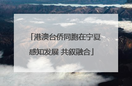 港澳台侨同胞在宁夏感知发展 共叙融合