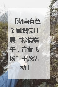 湖南有色金属职院开展“粽情端午，青春飞扬”主题活动