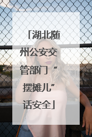 湖北随州公安交管部门“摆摊儿”话安全