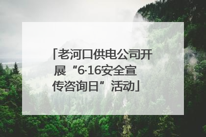 老河口供电公司开展“6·16安全宣传咨询日”活动